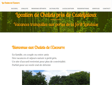 Tablet Screenshot of chalets-de-lescourre.com